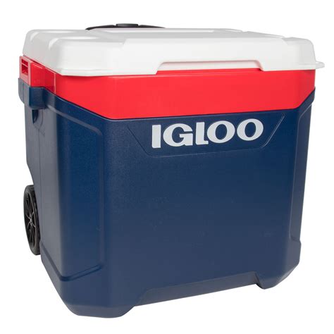 Features Tow Handle, Wheels. . 60 quart igloo cooler with wheels